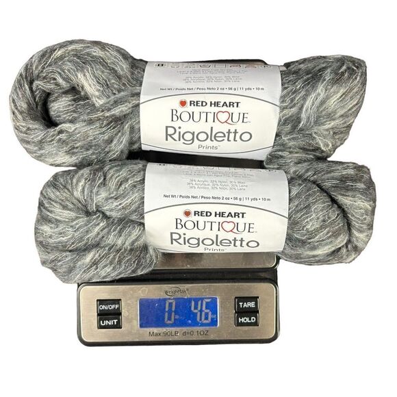 Red Heart Boutique Rigoletto Prints Lot of 2 Balls Stormy 4.6 Ounces Grey New - Picture 3 of 5